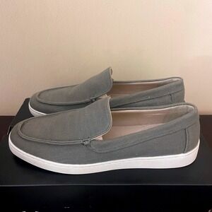 Banana Republic Mens Olive Green Linen Slip On Loafers OrthoLite Size 10